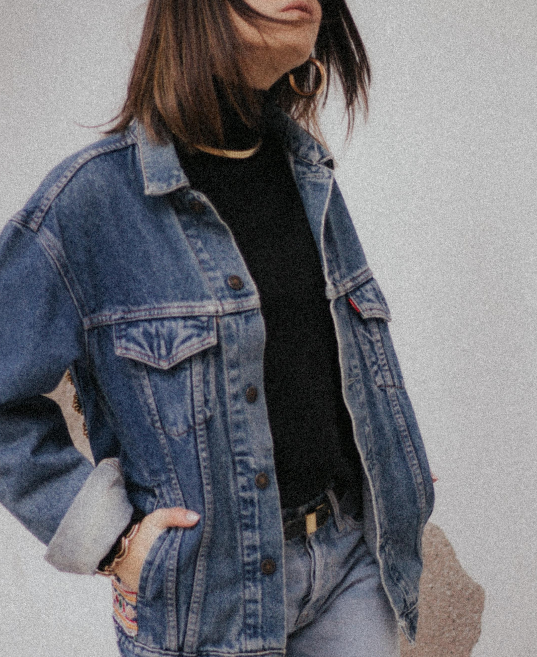 Giacca Levi's Vintage con Ricami Indiani