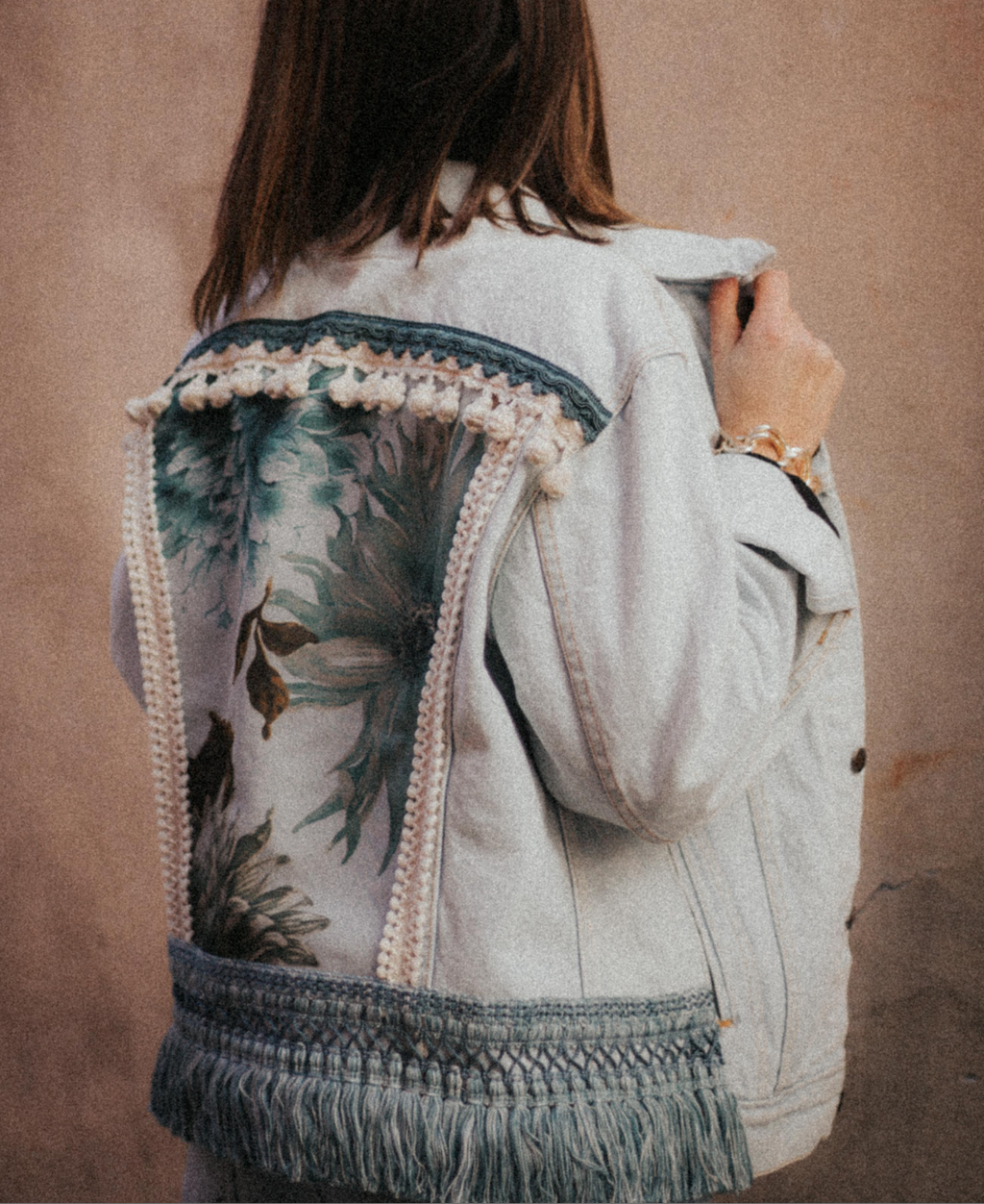 Giacca Levi's Vintage con Tapestry Floreale Azzurro