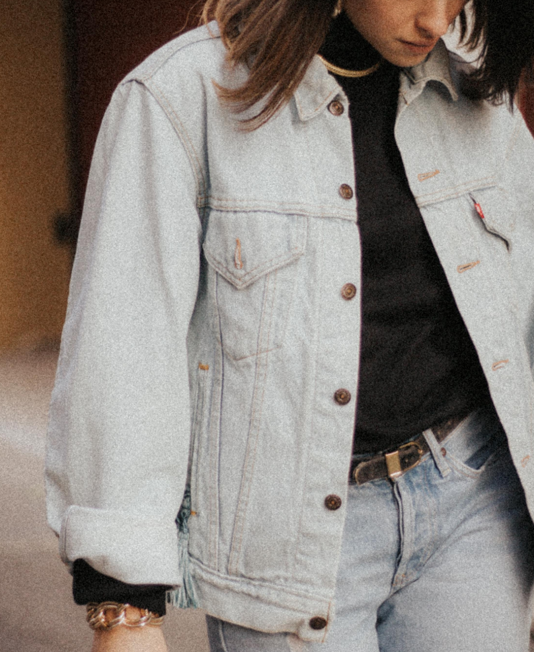 Giacca Levi's Vintage con Tapestry Floreale Azzurro