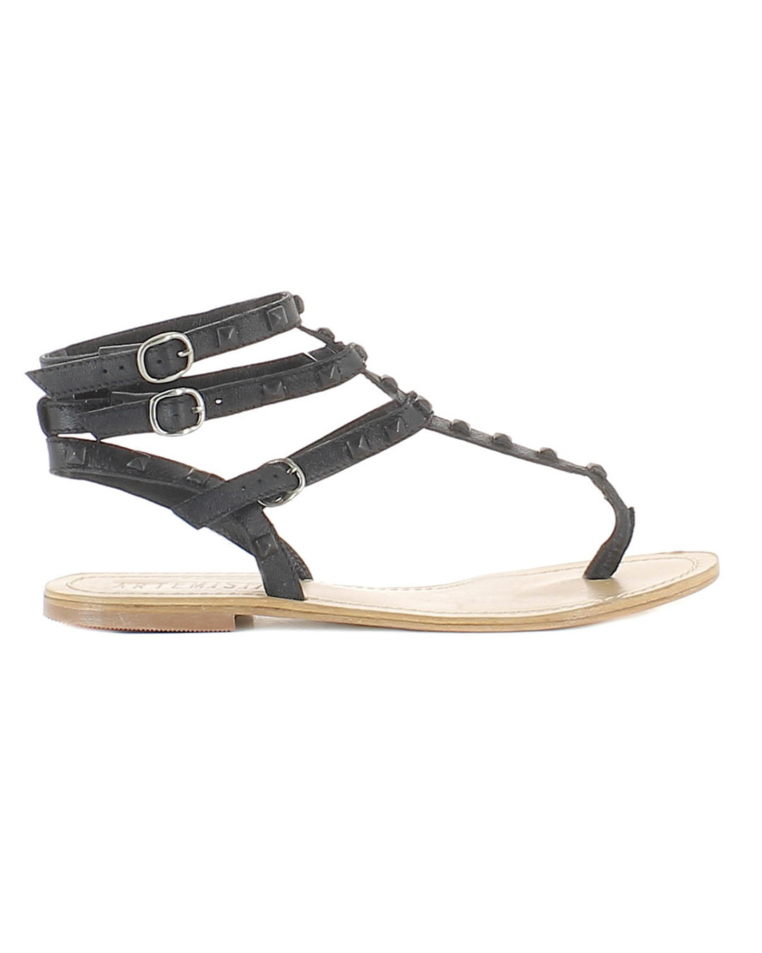 Sandalo Artigianale Persefone Nero