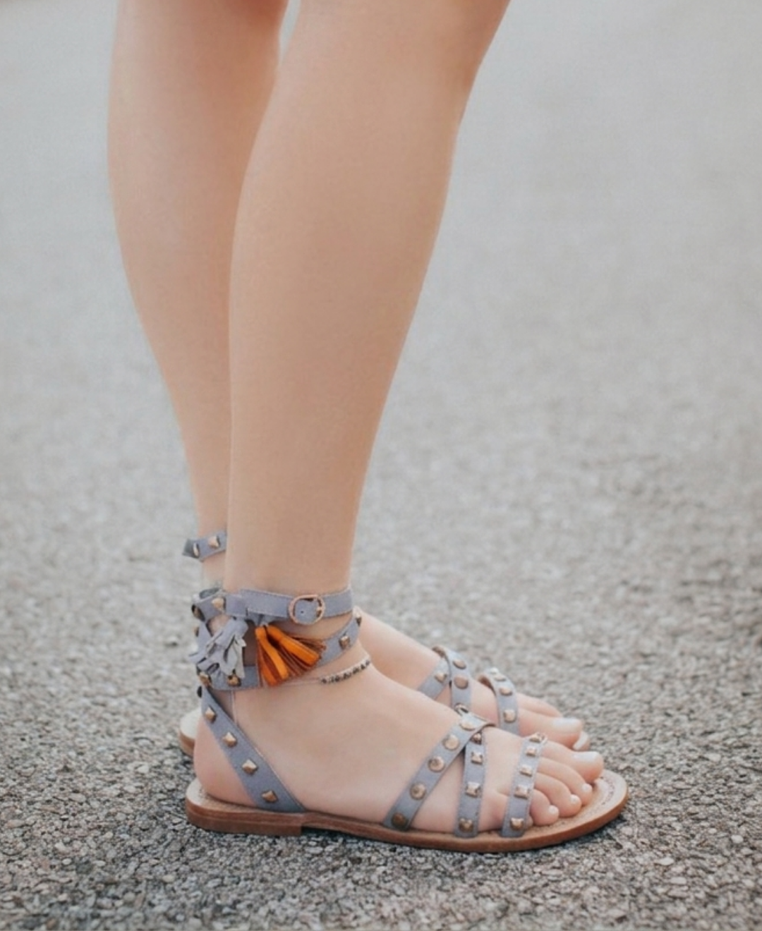 Sandalo Artigianale Sparta Azzurro