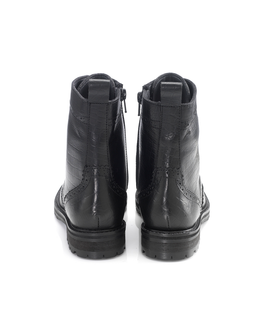Stivale Combat Hera Nero Croco